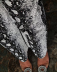 Jeans Pittonato Strass