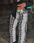 Jeans Pittonato Strass